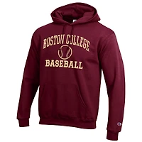 Sweat à capuche Champion Maroon Boston College Eagles Icon Baseball Powerblend pour homme
