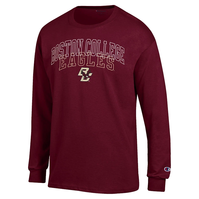 Men's Champion Maroon Boston College Eagles Team Long-Sleeve T-Shirt