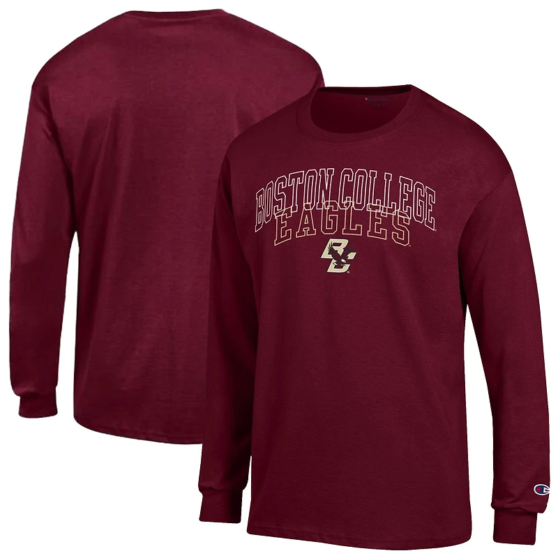 Men's Champion Maroon Boston College Eagles Team Long-Sleeve T-Shirt