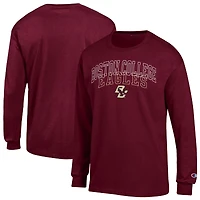 Men's Champion  Maroon Boston College Eagles Team Long-Sleeve T-Shirt