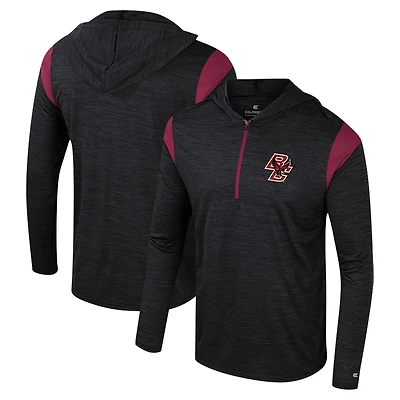 Men's Colosseum Black Boston College Eagles Dozer Half-Zip Windshirt
