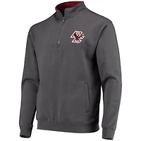 Colosseum Charcoal Boston College Eagles Tortugas Logo Veste à enfiler quart de zip pour homme