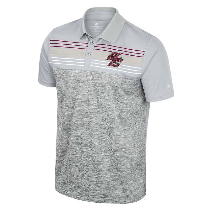 Polo gris Colosseum Boston College Eagles Cybernetic pour homme