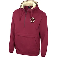 Sweat à capuche demi-zip pour hommes Colosseum Maroon Boston College Eagles Team