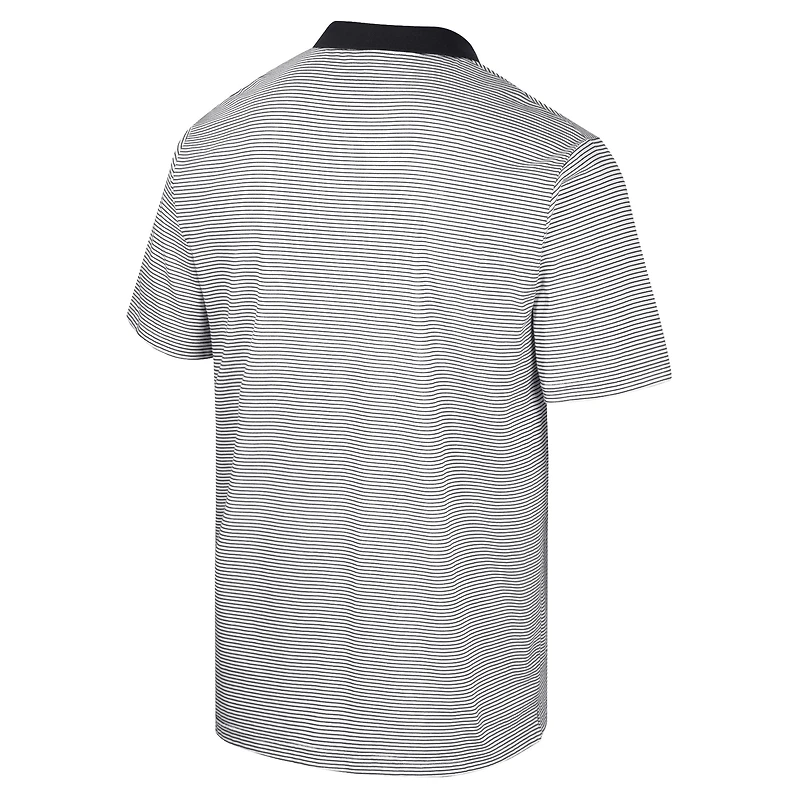 Men's Colosseum White Boston College Eagles Print Stripe Polo