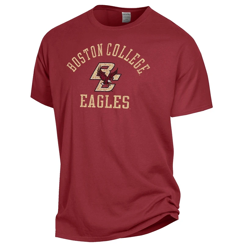 Men's ComfortWash Maroon Boston College Eagles Arch Logo Garment Dyed T-Shirt