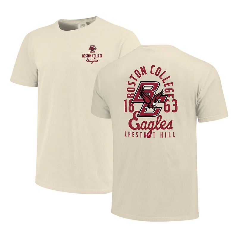 T-shirt crème pour homme avec logo mascotte des Boston College Eagles