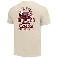 T-shirt crème pour homme avec logo mascotte des Boston College Eagles