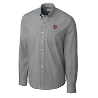 Chemise à manches longues vichy facile d'entretien pour homme, couleur anthracite, Cutter & Buck, Boston College Eagles Vault Epic