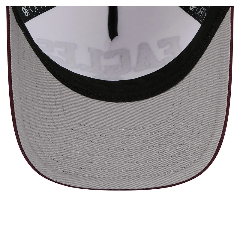 Men's New Era White/Maroon Boston College Eagles Arch Two-Tone Rope 9FORTY A-Frame M-Crown Adjustable Hat
