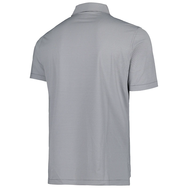 Men's Peter Millar Gray Boston College Eagles Jubilee Striped Performance Jersey Polo