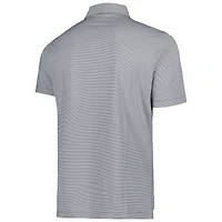 Men's Peter Millar Gray Boston College Eagles Jubilee Striped Performance Jersey Polo