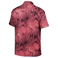 Men's Tommy Bahama Maroon Boston College Eagles Coast Luminescent Frond Camp IslandZone Button-Up Shirt