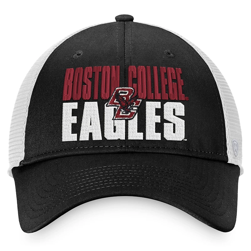 TOP BOSCOL NOIR BLANC NCAA TOP STOCKPILE TRUCKER HATMENSTR