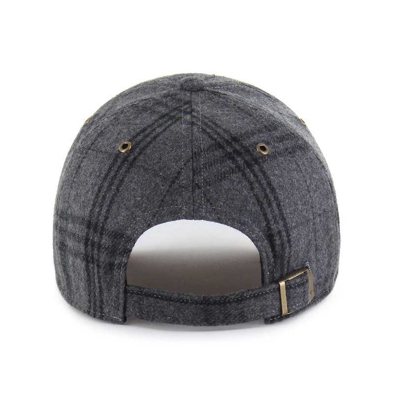 Unisex '47  Gray Boston College Eagles Plaid Windowpane Clean Up Adjustable Hat