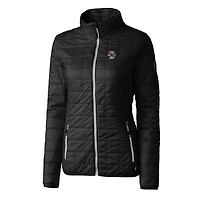 Doudoune zippée intégrale noire Cutter & Buck Boston College Eagles Rainier Eco pour femme