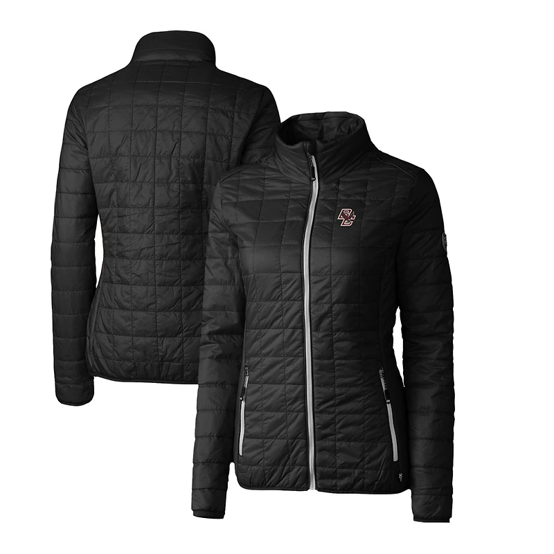 Women's Cutter & Buck Boston College Eagles Rainier Eco Insulated Puffer Full-Zip Jacket