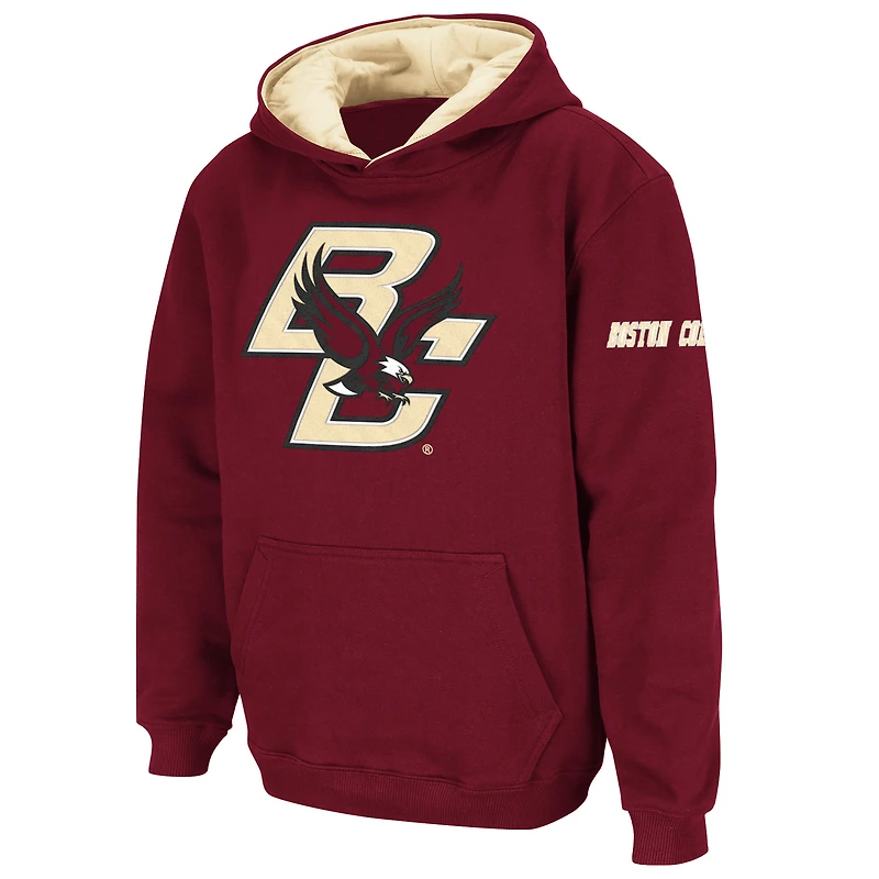 Youth Stadium Athletic Charcoal Boston College Eagles Big Logo Pullover Hoodie