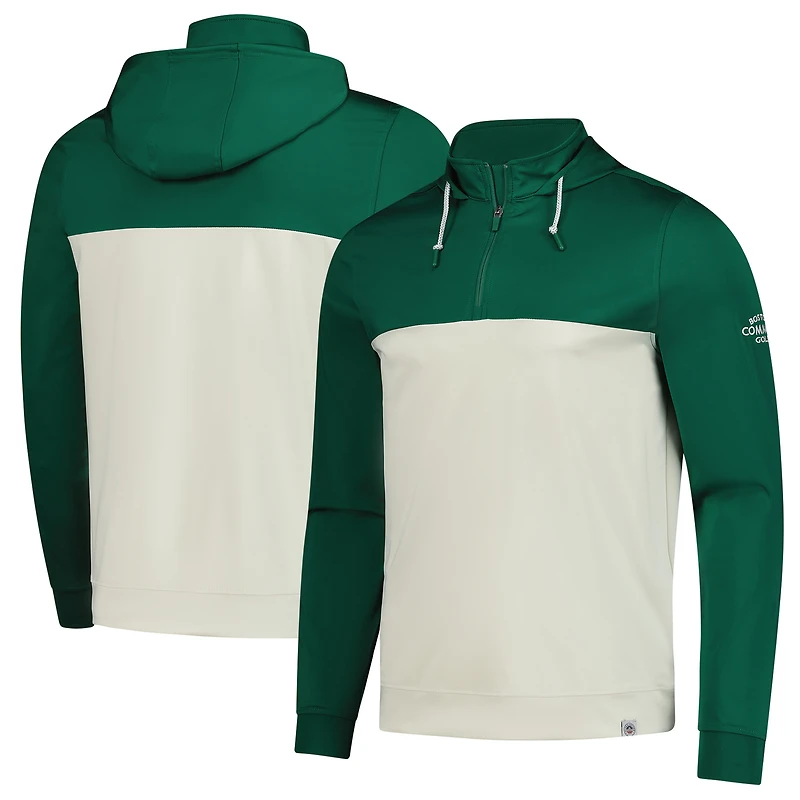 Men's Flag & Anthem  Green Boston Common Golf Performance Quarter-Zip Hoodie