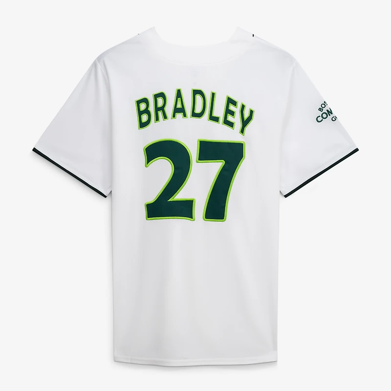 Maillot de golf/baseball blanc Boston Common pour homme, avec drapeau et hymne national.