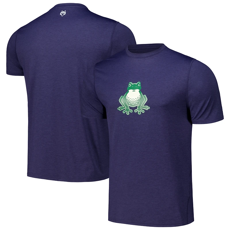 T-shirt Greyson Clothiers pour hommes, bleu marine chiné, Boston Common Golf Guide, Sport Performance