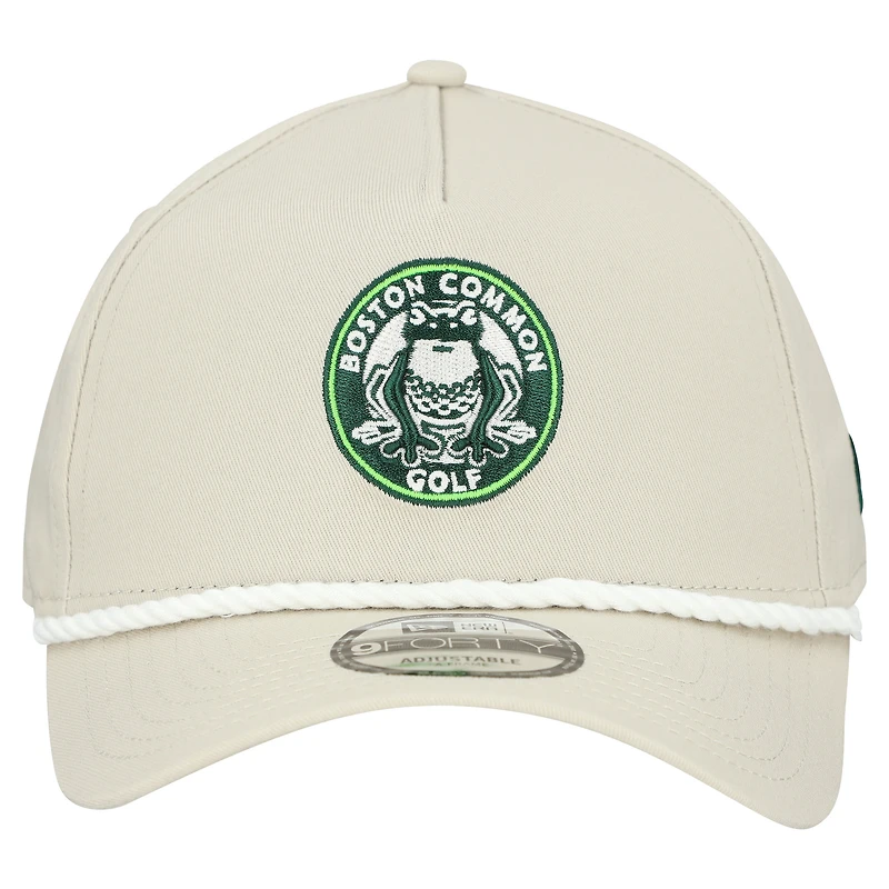 Men's New Era  Stone Boston Common Golf 9FORTY A-Frame Adjustable Rope Hat