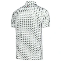 Polo de golf blanc pour homme avec logo Boston Common, style performance
