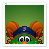 Boston Red Sox 12" x 12" Tessie le monstre vert affiche imprimée