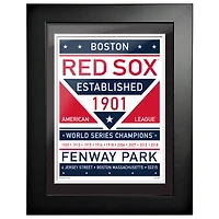 Boston Red Sox - 12'' x 16'' Team Dual Tone Framed Artwork