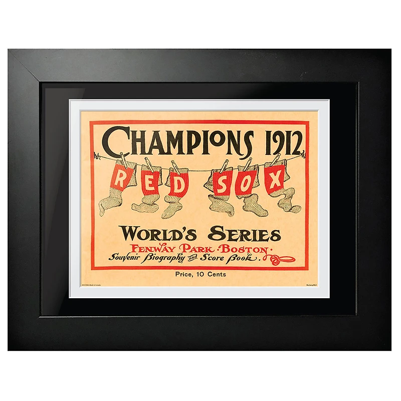 Boston Red Sox 1912 World Series - 12'' x 16'' Framed Program Cover