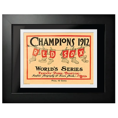 Boston Red Sox 1912 World Series - 12'' x 16'' Framed Program Cover