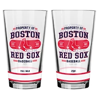Ensemble de 2 verres à mélange Boston Red Sox