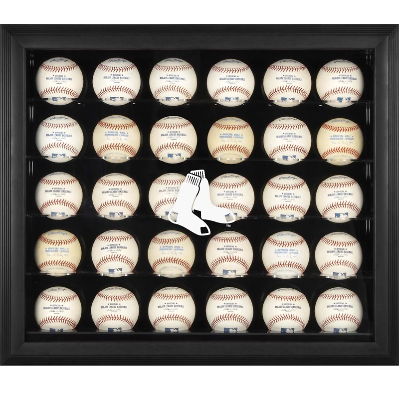 Boston Red Sox (2009 - Present) Logo Black Framed 30-Ball Display Case