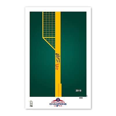 Boston Red Sox 2018 World Series Champions 11'' x 17 '' Affiche minimaliste Impression artistique