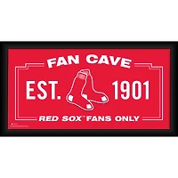 Boston Red Sox Framed 10" x 20" Fan Cave Collage