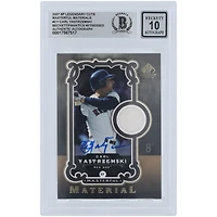 V106832 RedSox Carl Yastrzemski Boston Red Sox Autographié 2007 Upper Deck SP Coupes Légendaires Matériaux Magistraux Maillot Relique #MM-CY Beckett Fanatics Témoin Authentifié 10 Cartes Carl Yastrzemski AUT UPD CARTES À ÉCHANGER 45666 AUTTRC CA01B00136 #8