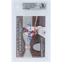Carl Yastrzemski Boston Red Sox Autographié 2009 Upper Deck Sweet Spot Sweet Swatches Souvenirs Jersey Relic #SS-CY Beckett Fanatics Witnessed Authenticated Card