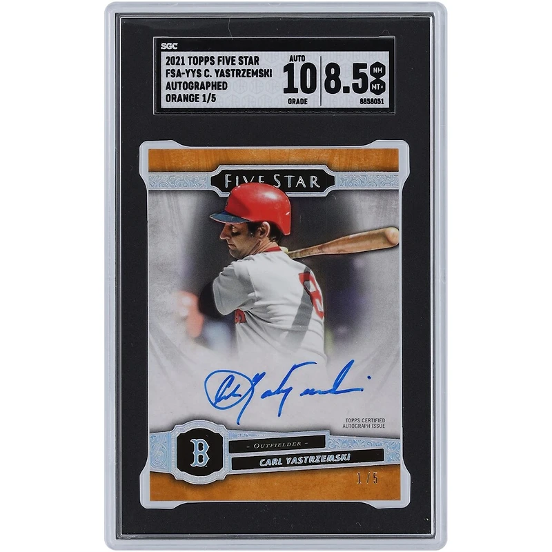 V106832 RedSox Carl Yastrzemski Boston Red Sox Autographié 2021 Topps Five Star Orange Autograph #FSA-YYS #1/5 SGC Authentifié 8.5/10 Carte Carl Yastrzemski AUT TPP TRADING CARDS 45853 AUTTRC CA01B02141 #9