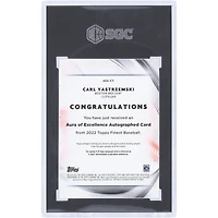 Carl Yastrzemski Boston Red Sox Autographed 2022 Topps Finest Orange Refractor Aura Of Excellence #AEA-CY #8/25 SGC Authenticated 9.5/10 Card