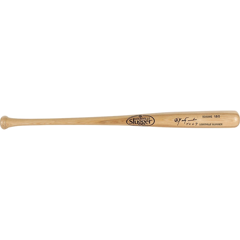 Batte de baseball Louisville Slugger Blonde autographiée par Carl Yastrzemski des Boston Red Sox avec l'inscription « TC 67 »