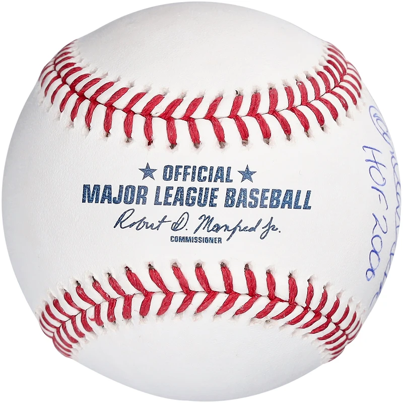 Carlton Fisk Boston Red Sox Logo du Temple de la renommée du baseball autographié avec inscription « HOF 2000 »