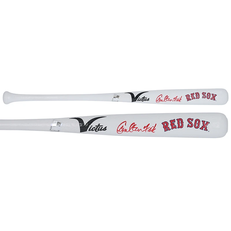 Carlton Fisk Boston Red Sox Autographed Victus Team ID Mini Bat