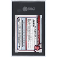 Carte autographiée par Ceddanne Rafaela des Red Sox de Boston, édition 2022, Bowman Chrome Green Refractor Prospect Auto. Numéro CPA-CRL : 61/99. Authentifiée par SGC (note : 8,5/10).