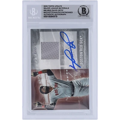 David Ortiz Boston Red Sox autographié Topps Update Major League Material Jersey Relic #MLM-DO Beckett Fanatics a été témoin d'une carte authentifiée
