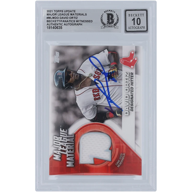 V106832 RedSox David Ortiz Boston Red Sox Autographié 2021 Topps Mise à jour Major League Material Jersey Relic #MLM-DO Beckett Fanatics Witnessed Authenticated 10 Card David Ortiz AUT TPP TRADING CARDS 45839 AUTTRC CA01B02015 #10