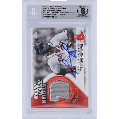 David Ortiz Boston Red Sox Autographed 2021 Topps Update Major League Material Jersey Relic #MLM-DO Beckett Fanatics Witnessed Authenticated Card