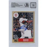 David Ortiz Boston Red Sox autographié 2022 Topps '87 Topps White Jersey Relic #87R-DO Beckett Fanatics Witnessed Authenticated 10 Card