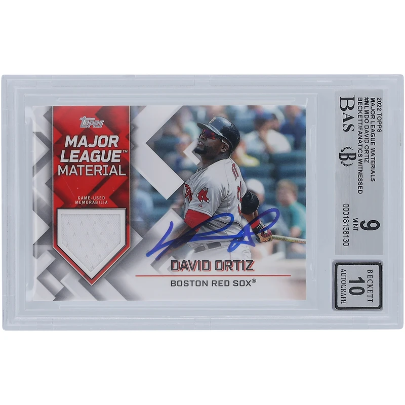 V106832 RedSox David Ortiz Boston Red Sox Autographié 2022 Topps Major League Material White Jersey Relic #MLM-DO Beckett Fanatics Witnessed Authenticated 9/10 Card David Ortiz AUT TPP TRADING CARDS 45839 AUTTRC CA01B02022 #17