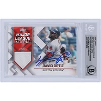 David Ortiz Boston Red Sox Autographed 2022 Topps Series One Major League Materials Jersey Relic #MLM-DO Beckett Fanatics Witnessed Authenticated Card