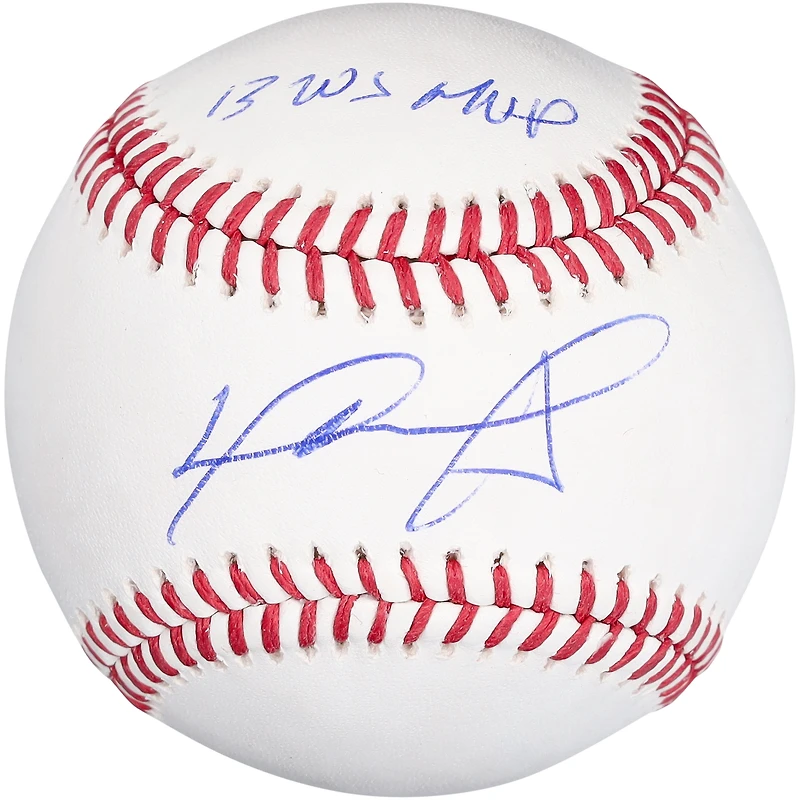 Balle de baseball autographiée par David Ortiz des Red Sox de Boston avec l'inscription « MVP des Séries mondiales 2013 ! »